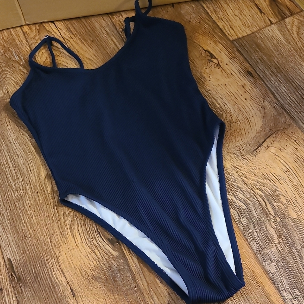 Navy Blue One-Piece Swimsuit